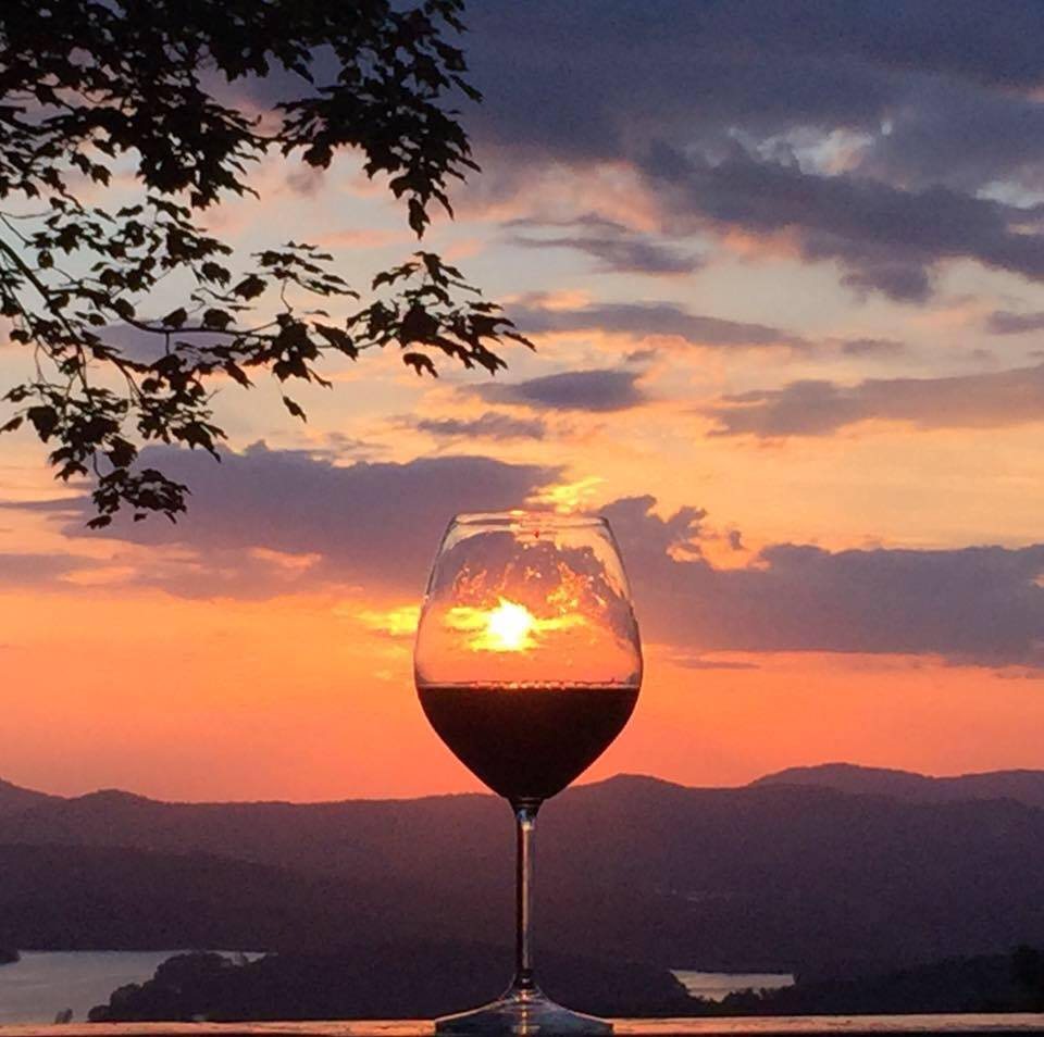 Gary's red wine at sunset signature image