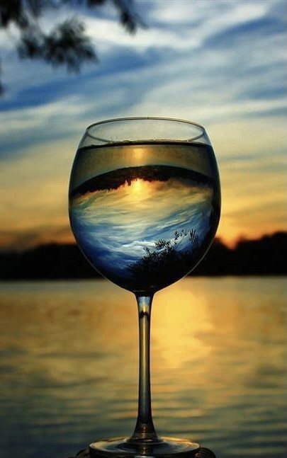 Rachel's white wine at sunset signature image