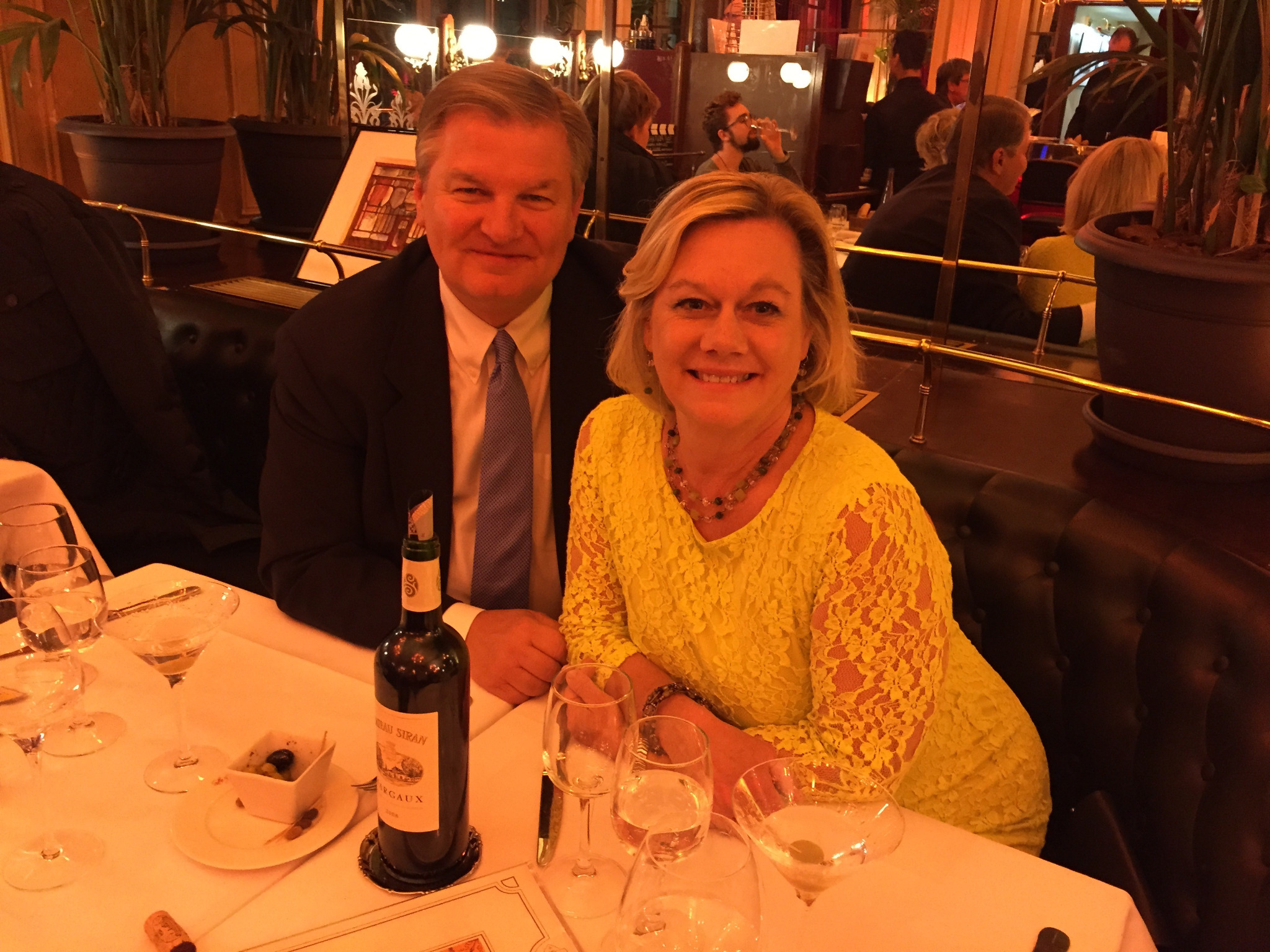 Gary and Rachel at Le Grand Colbert in Paris